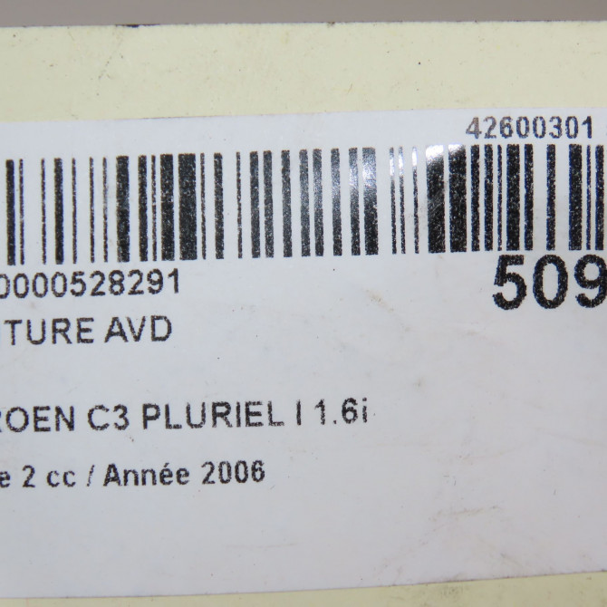 Ceinture avant droite occasion CITROEN C3 PLURIEL I Phase 2 03-2008->12-2010 1.6i 109ch 8973ZJ 5