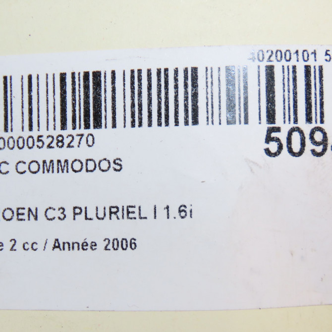 Bloc commodos occasion CITROEN C3 PLURIEL I Phase 2 03-2008->12-2010 1.6i 109ch 624208 8