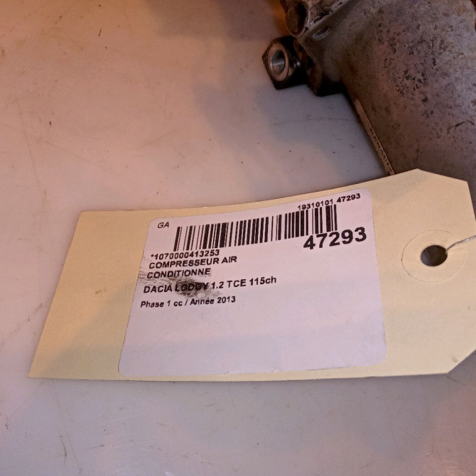 Compresseur air conditionne occasion DACIA LODGY Phase 1 01-2012->... 1.2 TCE 115ch 926008367R 6