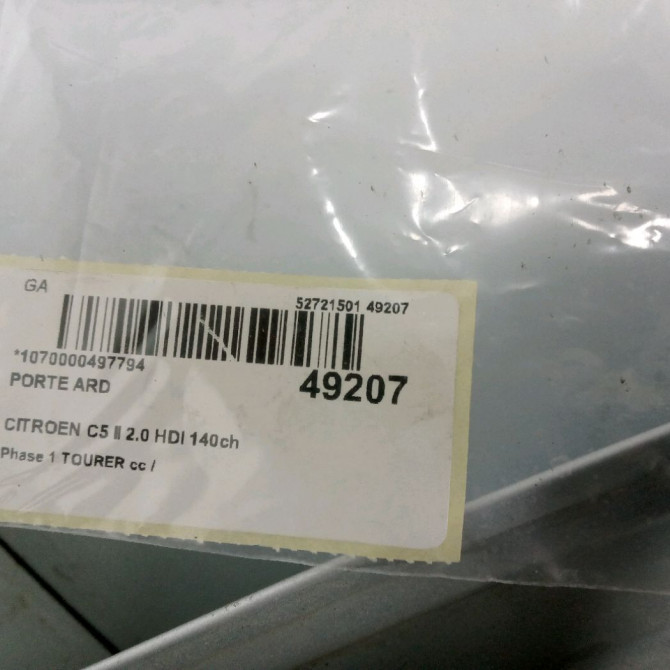 Porte arrière droite occasion CITROEN C5 II Phase 1 04-1995->04-1999 2.0 HDI 140ch 9008R9 5