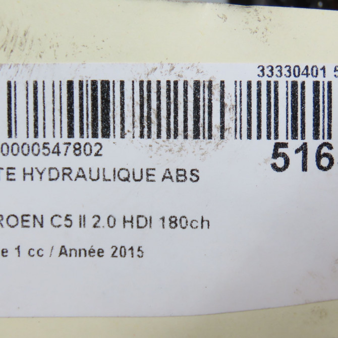 Unité hydraulique ABS occasion CITROEN C5 II Phase 1 04-2008->... 2.0 HDI 180ch 6