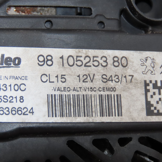 Alternateur occasion PEUGEOT 208 Phase 2 04-2015->... 1.6 BLUE HDI 100ch 9810525380 5