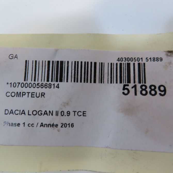 Compteur occasion DACIA LOGAN II Phase 1 06-2013->... 0.9 TCE 90ch 248100621R 4