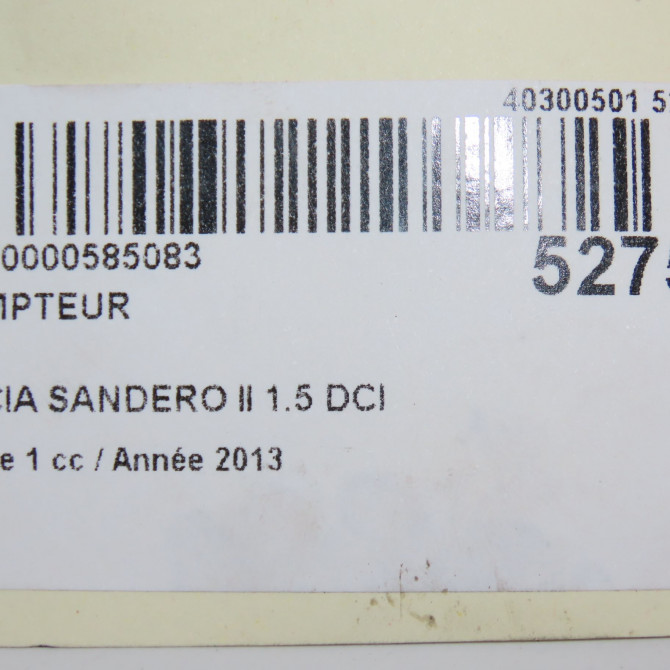 Compteur occasion DACIA SANDERO II Phase 1 10-2012->... 1.5 DCI 90ch 248100621R 6