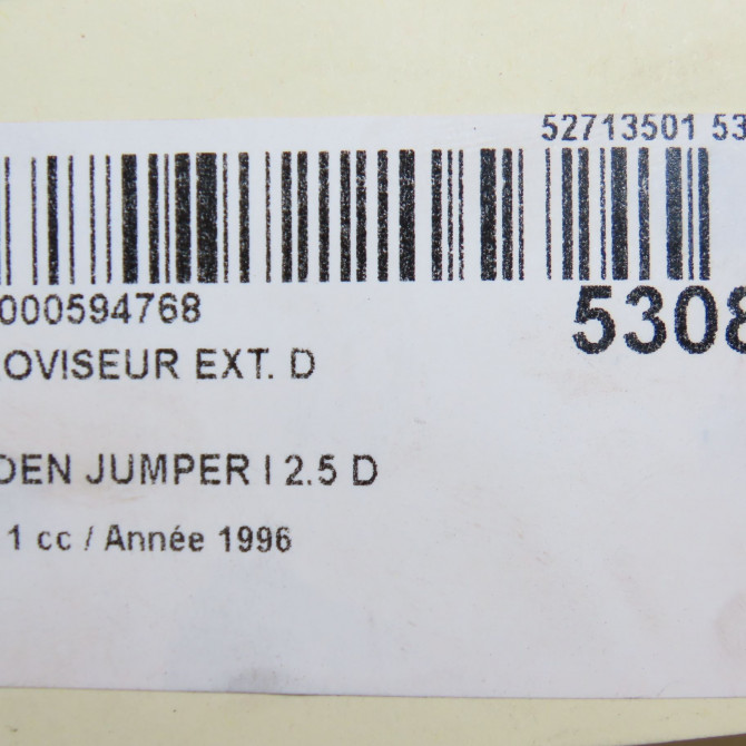 Retroviseur exterieur manuel droit occasion CITROEN JUMPER I Phase 1 02-1994->02-2002 2.5 D 86ch 8153GV 5
