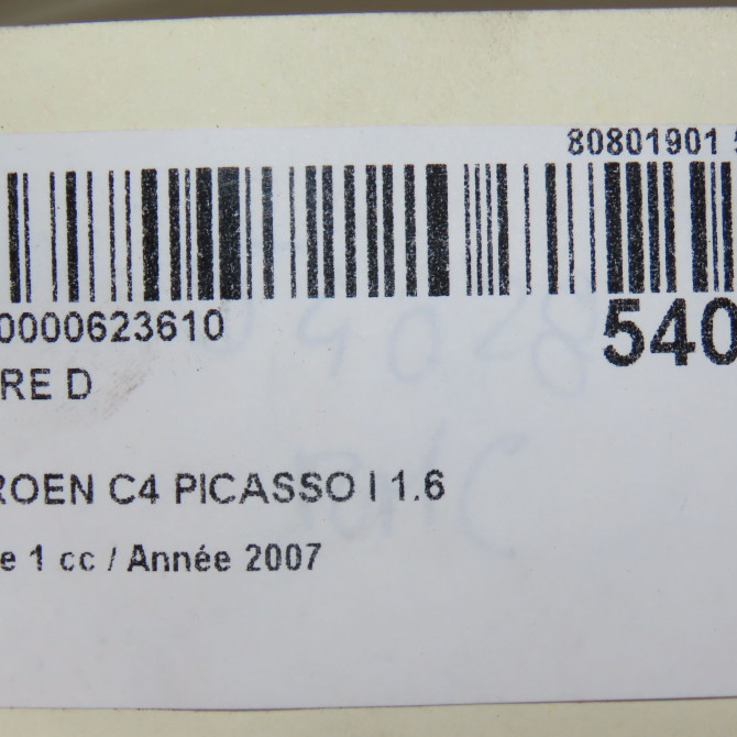 Phare droit occasion CITROEN C4 PICASSO I Phase 1 01-2007->10-2013 1.6 HDi 16v 110ch 6206A8 5