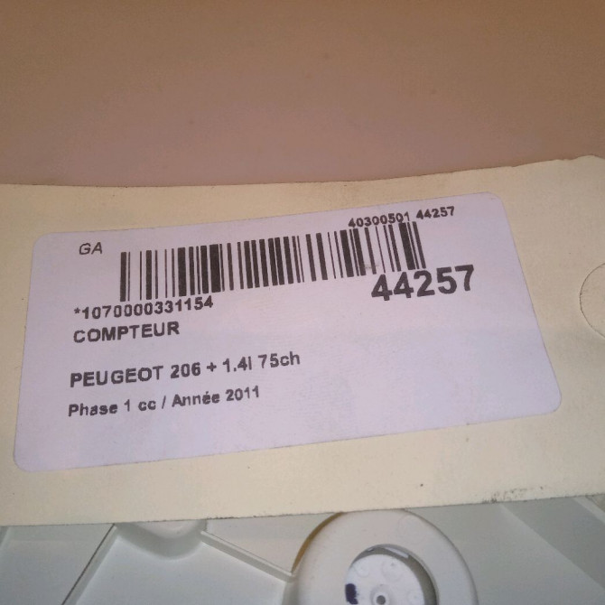 Compteur occasion PEUGEOT 206 + Phase 1 03-2009->05-2013 1.4i 75ch 6103HG 4