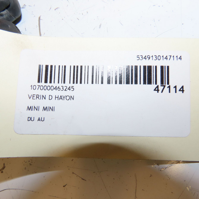 Verin droit hayon occasion MINI MINI II phase 2 08-2010->... 1.6i 122ch 51249801386 3