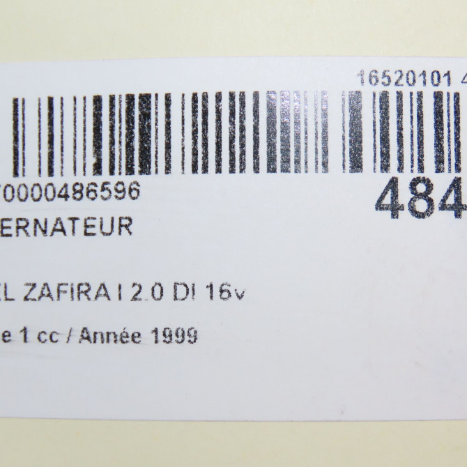 Alternateur occasion OPEL ZAFIRA I Phase 1 03-1999->07-2005 2.0 DI 16v 9117934 8