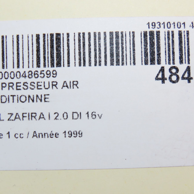 Compresseur air conditionne occasion OPEL ZAFIRA I Phase 1 03-1999->07-2005 2.0 DI 16v 9122120 8