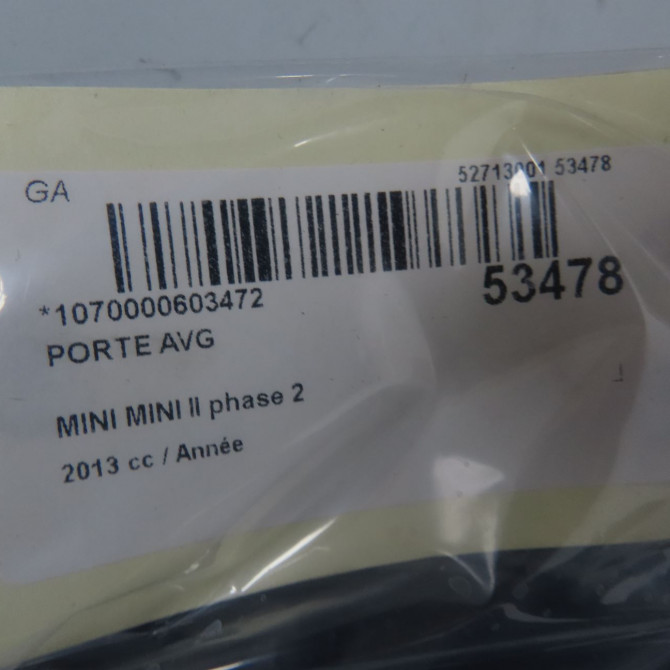 Porte avant gauche occasion MINI MINI II phase 2 08-2010->... 41009805927 4
