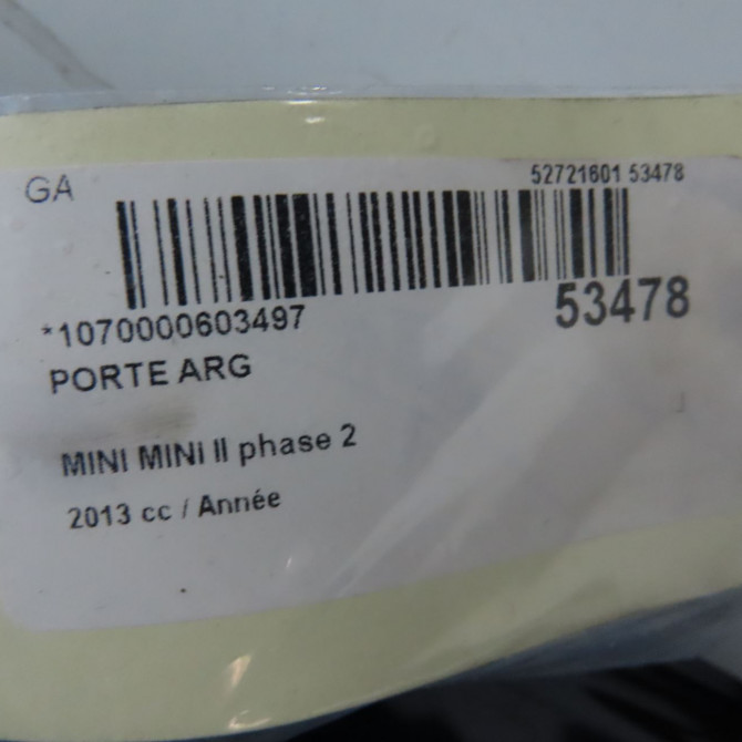 Porte arrière gauche occasion MINI MINI II phase 2 08-2010->... 41009805929 4