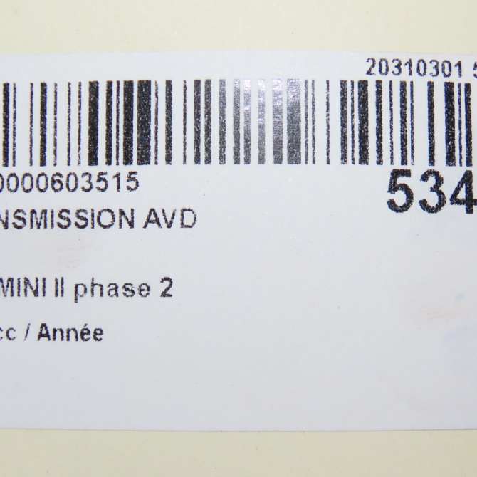Transmission avant droite occasion MINI MINI II phase 2 08-2010->... 31609806470 7