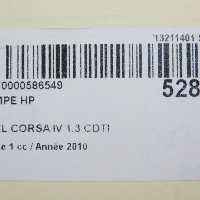 Pompe hp occasion OPEL CORSA IV Phase 1 09-2006->12-2010 1.3 CDTI 90ch 93190668 7