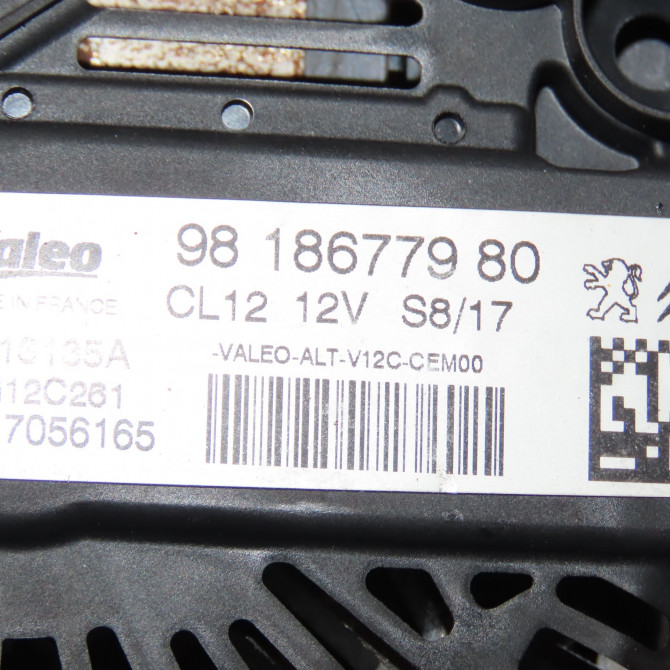 Alternateur occasion PEUGEOT 208 208 Phase 1 2012-03-01->2015-09-30 1.2i PURETECH 82ch 9818677980 6