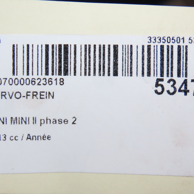 Servo-frein occasion MINI MINI II phase 2 08-2010->... 34336863539 6