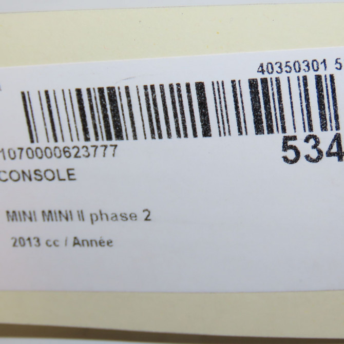 Console occasion MINI MINI II phase 2 08-2010->... 51169811328 6