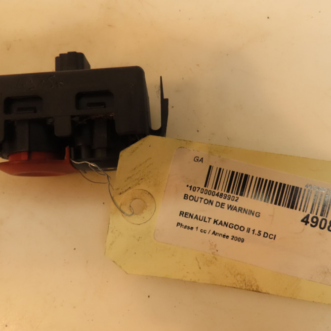 Bouton de warning occasion RENAULT KANGOO II Phase 1 01-2008->03-2013 1.5 DCI 70ch 252105246R 3