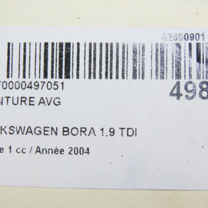 Ceinture avant gauche occasion VOLKSWAGEN BORA Phase 1 10-1998->12-2005 1.9 TDI 100ch 1J4857705AAHCP 6