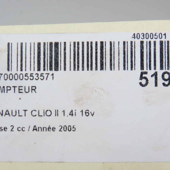 Compteur occasion RENAULT CLIO II Phase 2 06-2001->07-2006 1.4i 16v 8200451342 7