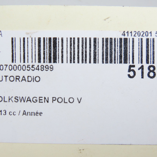 Autoradio occasion VOLKSWAGEN POLO V Phase 2 02-2014->... 5M0057186JX 4