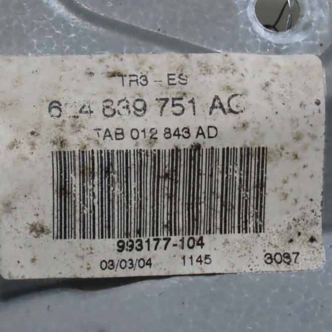 Mecanisme+moteur leve-glace arg occasion SEAT IBIZA III Phase 1 03-2002->03-2006 1.4i 100ch 6L4839755M 6