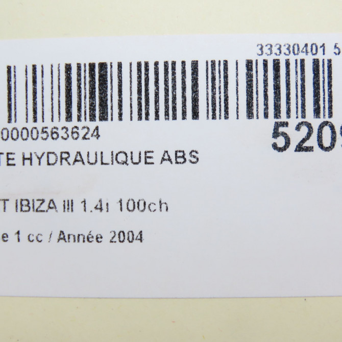 Unité hydraulique ABS occasion SEAT IBIZA III Phase 1 03-2002->03-2006 1.4i 100ch 6Q0698417 5