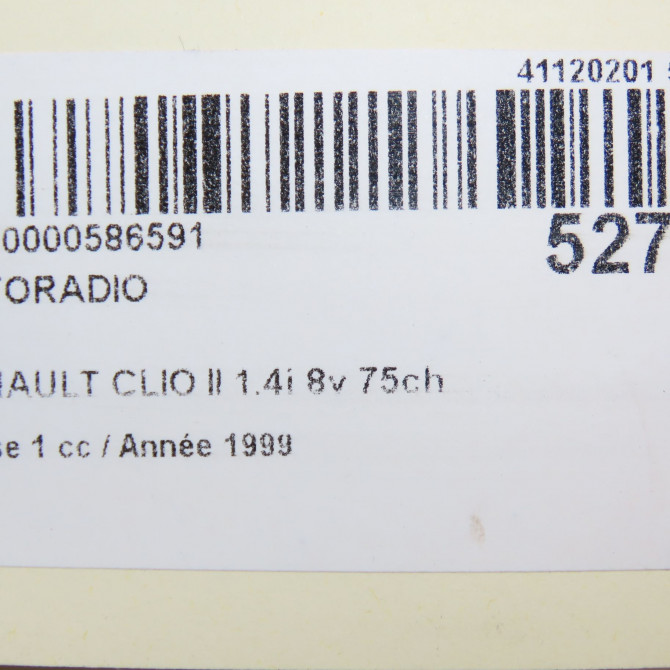 Autoradio occasion RENAULT CLIO II Phase 1 03-1998->06-2001 1.4i 8v 75ch 8200354517 6
