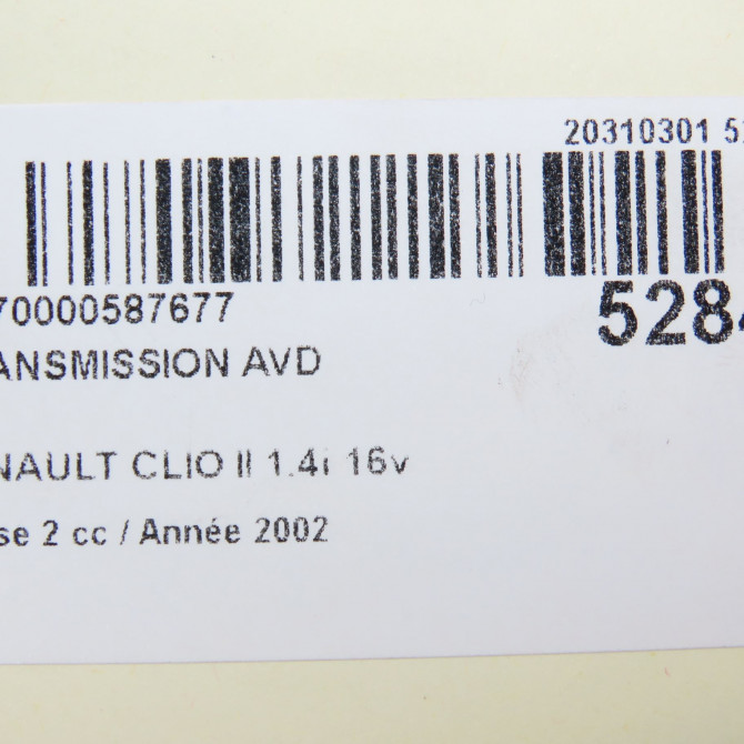 Transmission avant droite occasion RENAULT CLIO II Phase 2 06-2001->07-2006 1.4i 16v 8200107090 5