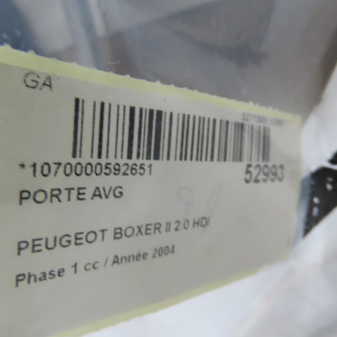 Porte avant gauche occasion PEUGEOT BOXER II Phase 1 02-2002->06-2006 2.0 HDI 85ch 1610851680 6