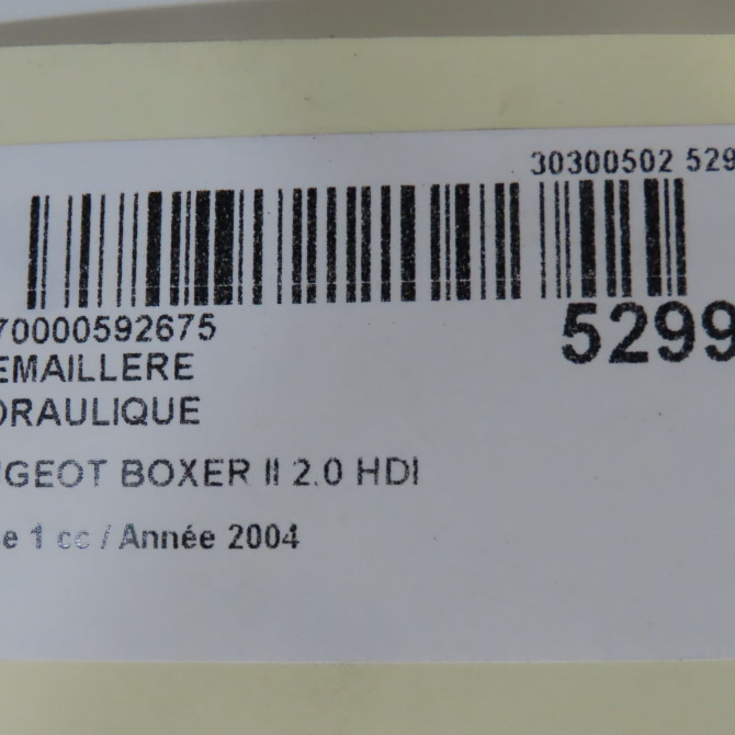 Cremaillere hydraulique occasion PEUGEOT BOXER II Phase 1 02-2002->06-2006 2.0 HDI 85ch 4000LA 7