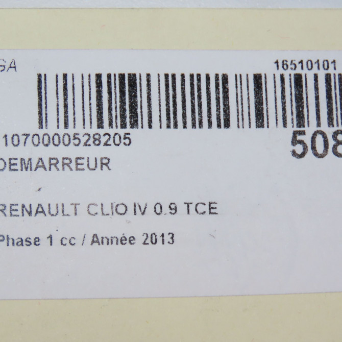 Démarreur occasion RENAULT CLIO IV Phase 1 07-2012->... 0.9 TCE 90ch 233009161R 7