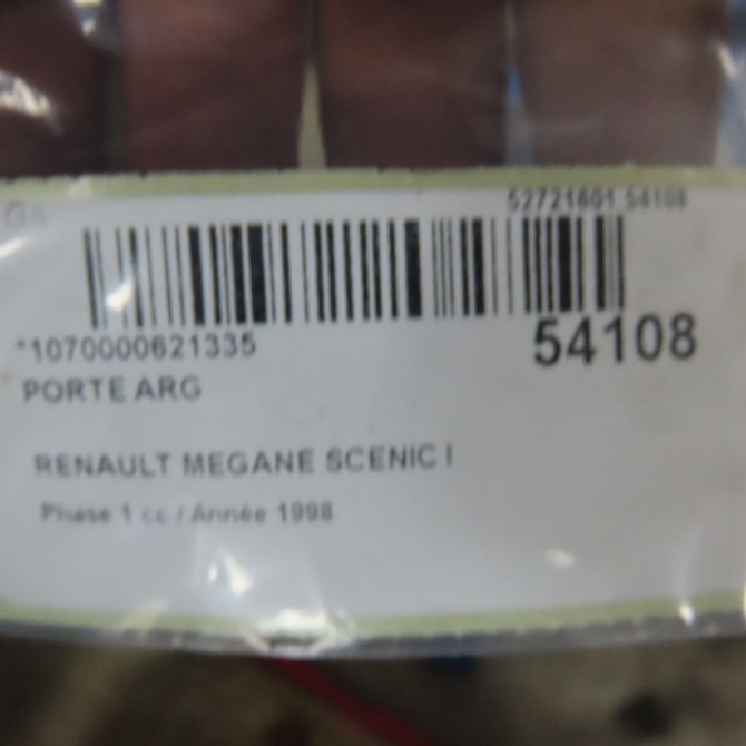 Porte arrière gauche occasion RENAULT MEGANE SCENIC I Phase 1 09-1996->08-1999 1.6 7751472139 7