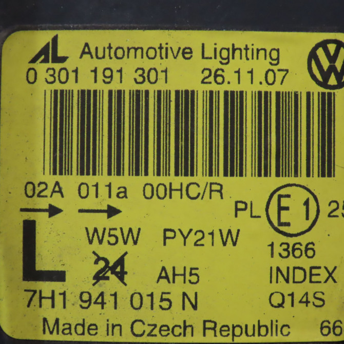 Phare gauche occasion VOLKSWAGEN TRANSPORTER V Phase 1 06-2003->08-2009 1.9 TDI 85ch 7H1941017N 4