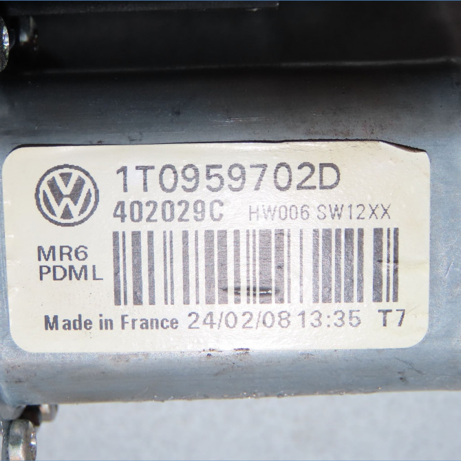 Mecanisme + moteur lève-glace avant droit occasion VOLKSWAGEN TOURAN I Phase 2 11-2006->09-2010 1.9TDI 90 1T1837462B 5