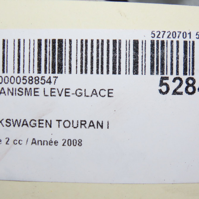 Mecanisme leve-glace arrière droit occasion VOLKSWAGEN TOURAN I Phase 2 11-2006->09-2010 1.9TDI 90 1T0839462N 5
