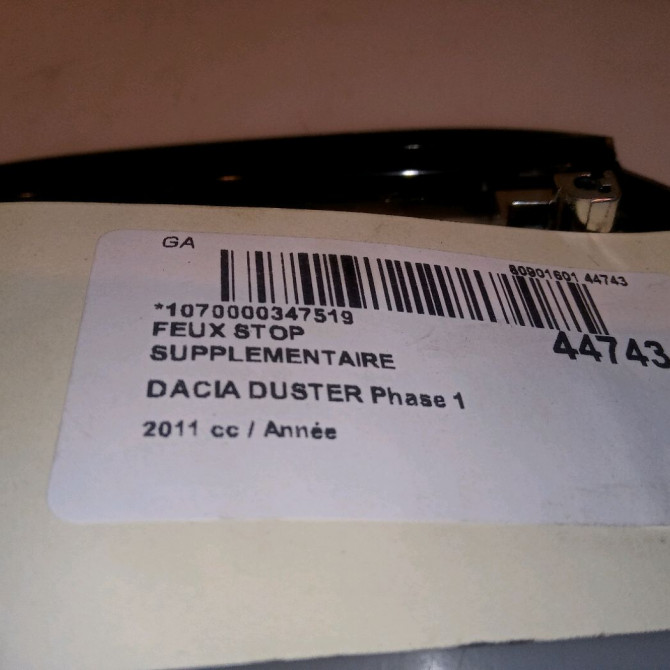 Feux stop supplementaire occasion DACIA DUSTER Phase 1 03-2010->12-2013 265908613R 4