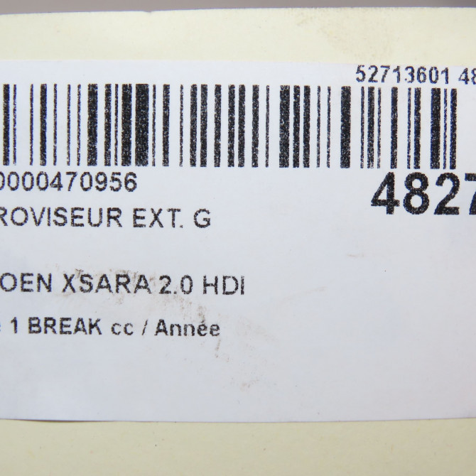 Retroviseur exterieur gauche occasion CITROEN XSARA phase 1 BREAK 02-1998->09-2000 2.0 HDI 90ch 8148TE 6