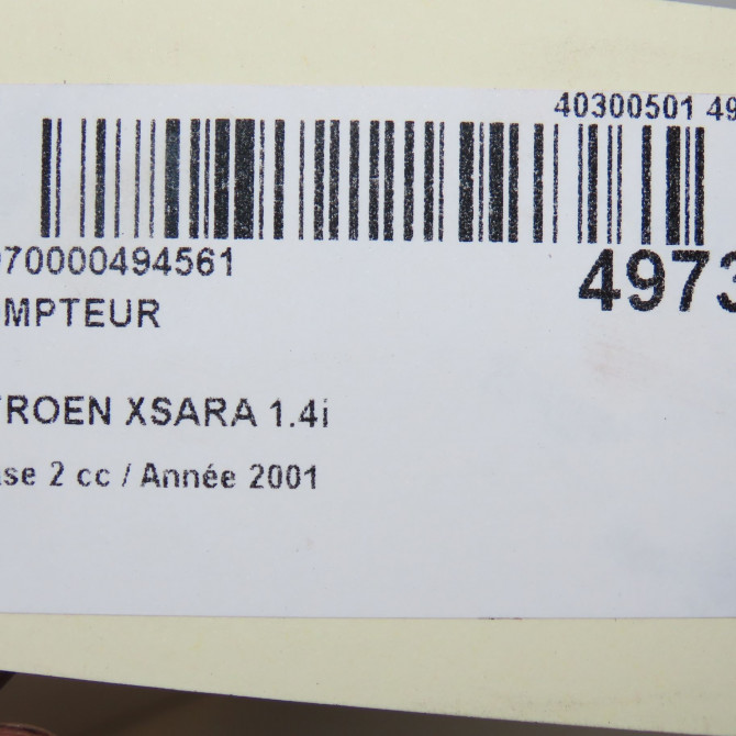 Compteur occasion CITROEN XSARA Phase 2 09-2000->12-2005 1.4i 6104RC 7
