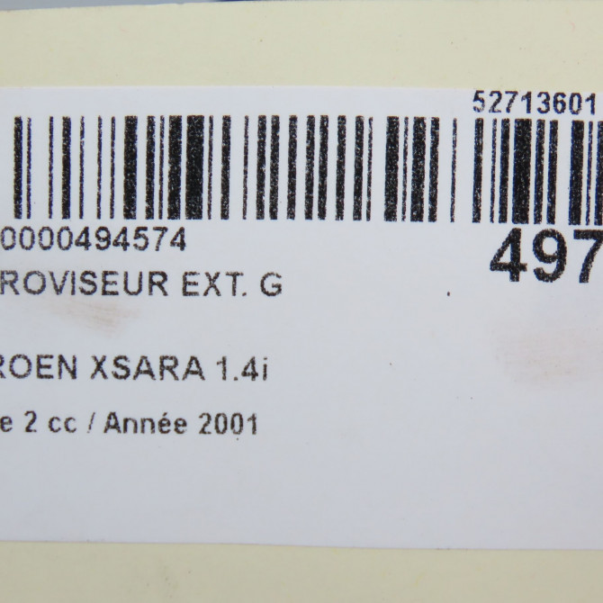 Retroviseur exterieur gauche occasion CITROEN XSARA Phase 2 09-2000->12-2005 1.4i 8148TE 6