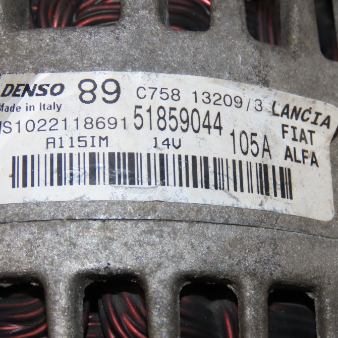 Alternateur occasion FIAT 500 II 500 II Phase 1 2007-07-01->2016-03-31 1.2i 69ch 52003538 5