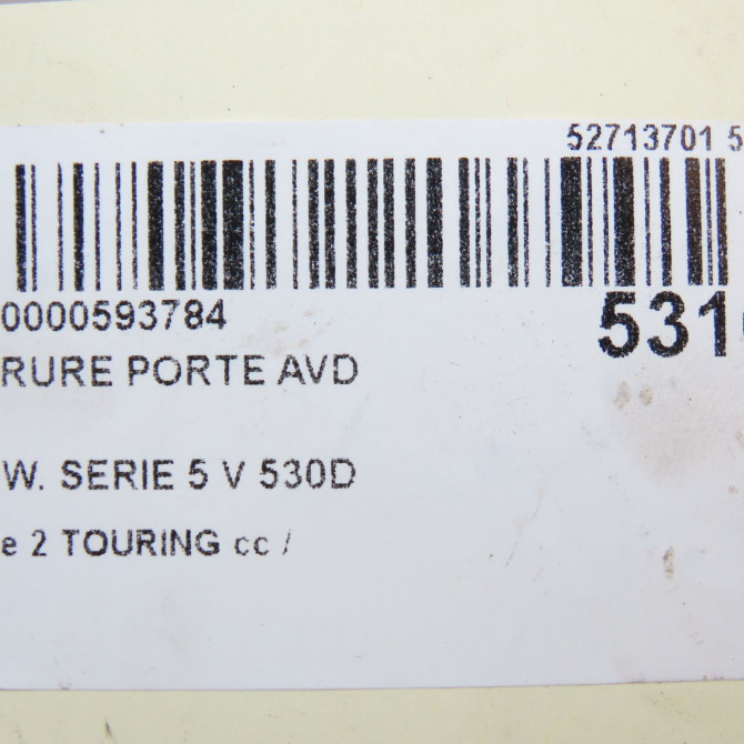 Serrure porte avd occasion B.M.W. SERIE 5 V Phase 1 04-1995->04-1999 530D 51217202146 6