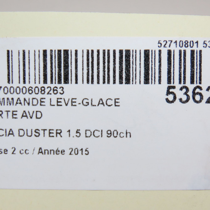 Commande lève-glace porte avant droite occasion 5