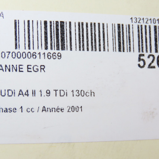 Vanne EGR occasion AUDI A4 II Phase 1 01-2001->11-2004 1.9 TDi 130ch 38131501AL 6