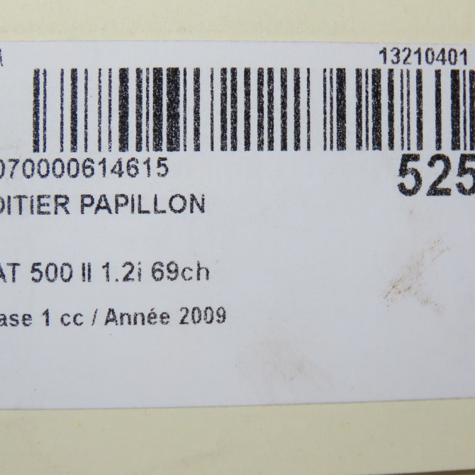 Boitier papillon occasion FIAT 500 II 500 II Phase 1 2007-07-01->2016-03-31 1.2i 69ch 77363827 7