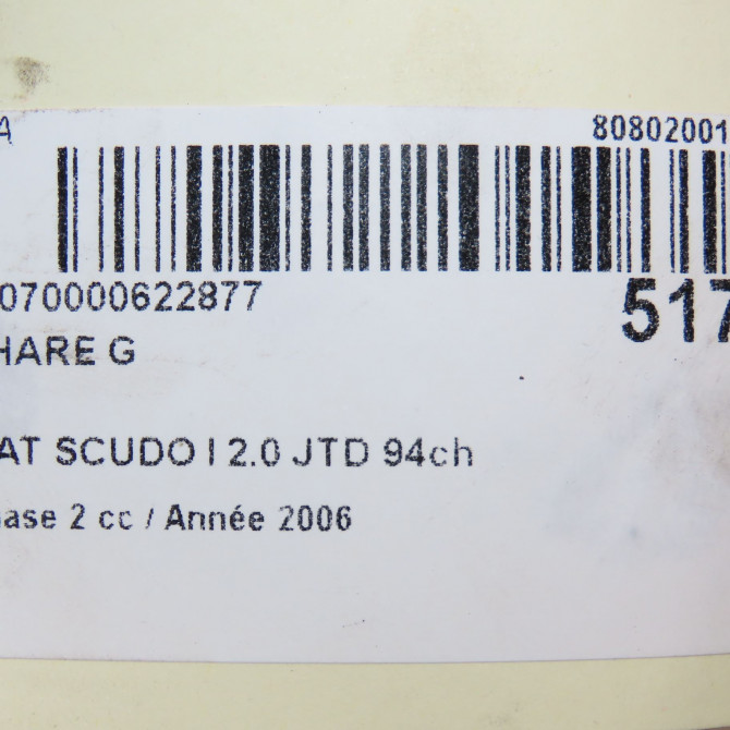 Phare gauche occasion FIAT SCUDO I Phase 2 01-2004->04-2007 2.0 JTD 94ch 5