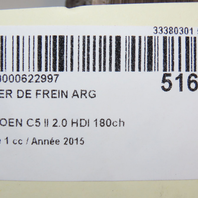 Etrier de frein arrière gauche occasion CITROEN C5 II Phase 1 04-2008->... 2.0 HDI 180ch 1610900880 7