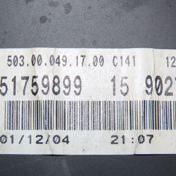 Compteur occasion FIAT PANDA II Phase 1 09-2003->12-2012 1.2i 60ch 51771898 4