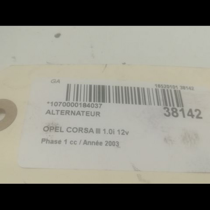 Alternateur occasion OPEL CORSA III Phase 1 10-2000->08-2003 1.0i 12v 13283344 3