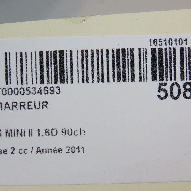 Démarreur occasion MINI MINI II phase 2 08-2010->... 1.6D 90ch 12417823314 6